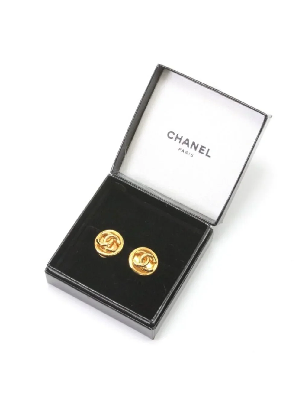 Chanel Earrings Vintage Gold